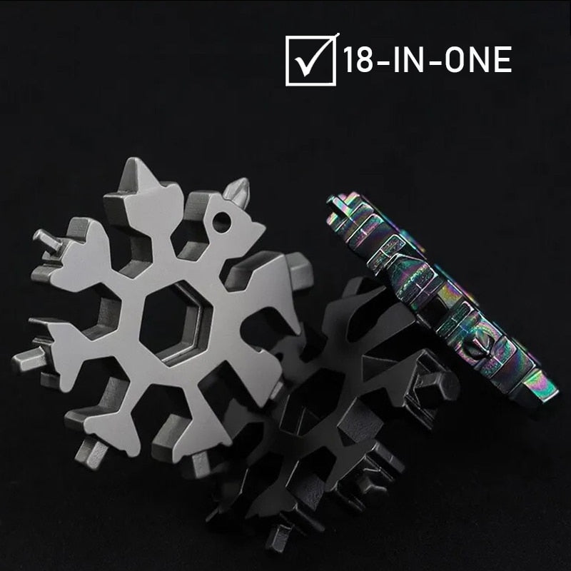 Snowflake Multi Tool Pocket Keyring Spanner