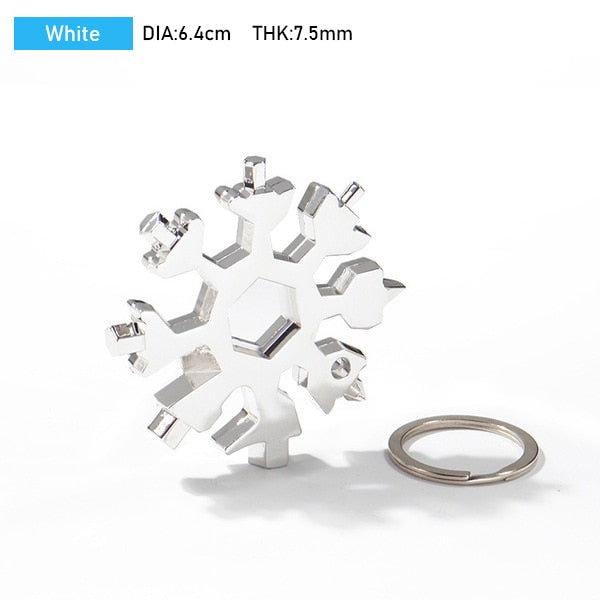 Snowflake Multi Tool Pocket Keyring Spanner