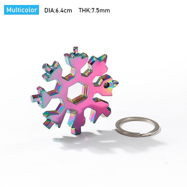 Snowflake Multi Tool Pocket Keyring Spanner